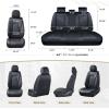 imageCoverado Car Seat Covers Full Set Universal Seat Covers for Cars Car Seat Protector Waterproof Nappa Car Seat Cushion Car Seat Covers Front Seats and Back Fit for Most Cars Trucks SUV BlackampampBlueBlackGrid