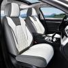 imageCoverado Car Seat Covers Full Set Universal Seat Covers for Cars Car Seat Protector Waterproof Nappa Car Seat Cushion Car Seat Covers Front Seats and Back Fit for Most Cars Trucks SUV BlackampampBlueGrayWhiteGrid