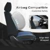 imageCoverado Car Seat Covers Full Set Universal Seat Covers for Cars Car Seat Protector Waterproof Nappa Car Seat Cushion Car Seat Covers Front Seats and Back Fit for Most Cars Trucks SUV BlackampampBlueBlackBlueLine