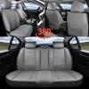 imageCoverado Car Seat Covers Full Set Universal Seat Covers for Cars Car Seat Protector Waterproof Nappa Car Seat Cushion Car Seat Covers Front Seats and Back Fit for Most Cars Trucks SUV BlackampampBlueGrayLine