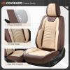 imageCoverado Car Seat Covers Full Set Universal Seat Covers for Cars Car Seat Protector Waterproof Nappa Car Seat Cushion Car Seat Covers Front Seats and Back Fit for Most Cars Trucks SUV BlackampampBlueCoffeeBeigeLine