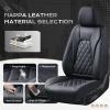 imageCoverado Car Seat Covers Full Set Universal Seat Covers for Cars Car Seat Protector Waterproof Nappa Car Seat Cushion Car Seat Covers Front Seats and Back Fit for Most Cars Trucks SUV BlackampampBlueBlackGrid
