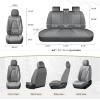 imageCoverado Car Seat Covers Full Set Universal Seat Covers for Cars Car Seat Protector Waterproof Nappa Car Seat Cushion Car Seat Covers Front Seats and Back Fit for Most Cars Trucks SUV BlackampampBlueGrayGrid