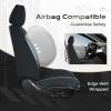 imageCoverado Car Seat Covers Full Set Universal Seat Covers for Cars Car Seat Protector Waterproof Nappa Car Seat Cushion Car Seat Covers Front Seats and Back Fit for Most Cars Trucks SUV BlackampampBlueBlack