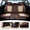 imageCoverado Car Seat Covers Full Set Universal Seat Covers for Cars Car Seat Protector Waterproof Nappa Car Seat Cushion Car Seat Covers Front Seats and Back Fit for Most Cars Trucks SUV BlackampampBlueCoffeeBeige