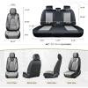 imageCoverado Car Seat Covers Full Set Universal Seat Covers for Cars Car Seat Protector Waterproof Nappa Car Seat Cushion Car Seat Covers Front Seats and Back Fit for Most Cars Trucks SUV BlackampampBlueBlackGrayGrid