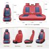 imageCoverado Car Seat Covers Full Set Universal Seat Covers for Cars Car Seat Protector Waterproof Nappa Car Seat Cushion Car Seat Covers Front Seats and Back Fit for Most Cars Trucks SUV BlackampampBlueRedBlue