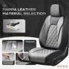 imageCoverado Car Seat Covers Full Set Universal Seat Covers for Cars Car Seat Protector Waterproof Nappa Car Seat Cushion Car Seat Covers Front Seats and Back Fit for Most Cars Trucks SUV BlackampampBlueBlackGrayGrid