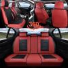 imageCoverado Car Seat Covers Full Set Universal Seat Covers for Cars Car Seat Protector Waterproof Nappa Car Seat Cushion Car Seat Covers Front Seats and Back Fit for Most Cars Trucks SUV BlackampampBlueRedBlack
