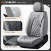imageCoverado Car Seat Covers Full Set Universal Seat Covers for Cars Car Seat Protector Waterproof Nappa Car Seat Cushion Car Seat Covers Front Seats and Back Fit for Most Cars Trucks SUV BlackampampBlueGrayGrid