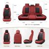 imageCoverado Car Seat Covers Full Set Universal Seat Covers for Cars Car Seat Protector Waterproof Nappa Car Seat Cushion Car Seat Covers Front Seats and Back Fit for Most Cars Trucks SUV BlackampampBlueRedBlackLine
