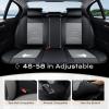 imageCoverado Car Seat Covers Full Set Universal Seat Covers for Cars Car Seat Protector Waterproof Nappa Car Seat Cushion Car Seat Covers Front Seats and Back Fit for Most Cars Trucks SUV BlackampampBlueBlackGray