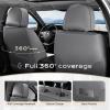 imageCoverado Car Seat Covers Full Set Universal Seat Covers for Cars Car Seat Protector Waterproof Nappa Car Seat Cushion Car Seat Covers Front Seats and Back Fit for Most Cars Trucks SUV BlackampampBlueGrayWhiteGrid