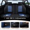 imageCoverado Car Seat Covers Full Set Universal Seat Covers for Cars Car Seat Protector Waterproof Nappa Car Seat Cushion Car Seat Covers Front Seats and Back Fit for Most Cars Trucks SUV BlackampampBlueBlackBlueLine