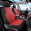 imageCoverado Leather Seat Covers Full Set Black and Beige Seat Covers for SUV Pickup Truck Sedan Automotive Vehicle Interior Waterproof and Durable All Weather ProtectorBlackRed