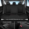 imageCoverado Leather Seat Covers Full Set Black and Beige Seat Covers for SUV Pickup Truck Sedan Automotive Vehicle Interior Waterproof and Durable All Weather ProtectorBlack