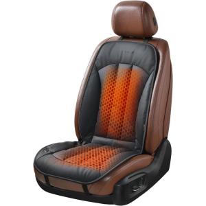 imageCoverado Winter Car Seat Cushion Comfort FuzzyampampLeather Car Seat Protectors Full Back Car Seat Cushion for Driver or Passenger Seats No Slip Seat Cover Universal Fit Most Cars 1PCS BlackRed1blackleather