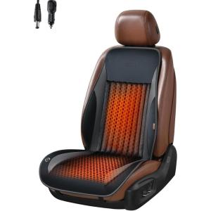 imageCoverado Winter Car Seat Cushion Comfort FuzzyampampLeather Car Seat Protectors Full Back Car Seat Cushion for Driver or Passenger Seats No Slip Seat Cover Universal Fit Most Cars 1PCS BlackRed1BlackFuzzyLeather