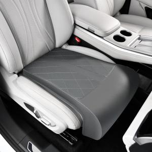 imageCoverado Car Seat Extender Leg Support Leather Leg Extender Cushuin for Car Seats Waterproof Car Seat Cushions Universal Fit for Most Vehicles BlackGray