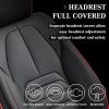 image:imageCoverado Seat Covers Car Seat Covers Front Seats Automotive Seat Covers Waterproof Nappa Leather Car Seat Cover Car Seat Cushion Black Seat Covers Carseat Cover Universal Fit for Most CarsBlackRed line