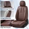 image:imageCoverado Seat Covers Car Seat Covers Front Seats Automotive Seat Covers Waterproof Nappa Leather Car Seat Cover Car Seat Cushion Black Seat Covers Carseat Cover Universal Fit for Most CarsCoffee