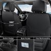 image:imageCoverado Seat Covers Car Seat Covers Front Seats Automotive Seat Covers Waterproof Nappa Leather Car Seat Cover Car Seat Cushion Black Seat Covers Carseat Cover Universal Fit for Most CarsBlack
