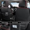 image:imageCoverado Seat Covers Car Seat Covers Front Seats Automotive Seat Covers Waterproof Nappa Leather Car Seat Cover Car Seat Cushion Black Seat Covers Carseat Cover Universal Fit for Most CarsBlackRed line