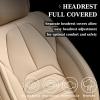 image:imageCoverado Seat Covers Car Seat Covers Front Seats Automotive Seat Covers Waterproof Nappa Leather Car Seat Cover Car Seat Cushion Black Seat Covers Carseat Cover Universal Fit for Most CarsBeige