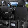 image:imageCoverado Seat Covers Car Seat Covers Front Seats Leather Seat Covers for Cars Car Seat Protector Waterproof Black Car Seat Cushion Front Carseat Cover Universal Fit for Most Cars8805Balck