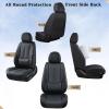image:imageCoverado Seat Covers Car Seat Covers Front Seats Leather Seat Covers for Cars Car Seat Protector Waterproof Black Car Seat Cushion Front Carseat Cover Universal Fit for Most Cars8805Balck