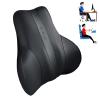 image:imageCoverado Lumbar Support Pillow for Car Ergonomic Memory Foam Back Pillow for Office Chair New Back Cushion for Pain Relief PU Leather Car Lumbar Support for Driving SeatBlacknew