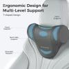 image:imageCoverado Lumbar Support Pillow for Car Ergonomic Memory Foam Back Pillow for Office Chair New Back Cushion for Pain Relief PU Leather Car Lumbar Support for Driving SeatGray