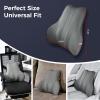 image:imageCoverado Lumbar Support Pillow for Car Ergonomic Memory Foam Back Pillow for Office Chair New Back Cushion for Pain Relief PU Leather Car Lumbar Support for Driving SeatGray