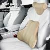 image:imageCoverado Lumbar Support Pillow for Car Ergonomic Memory Foam Back Pillow for Office Chair New Back Cushion for Pain Relief PU Leather Car Lumbar Support for Driving SeatBeigenew