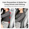 image:imageCoverado Lumbar Support Pillow for Car Ergonomic Memory Foam Back Pillow for Office Chair New Back Cushion for Pain Relief PU Leather Car Lumbar Support for Driving SeatGray