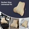 image:imageCoverado Lumbar Support Pillow for Car Ergonomic Memory Foam Back Pillow for Office Chair New Back Cushion for Pain Relief PU Leather Car Lumbar Support for Driving SeatBeigenew