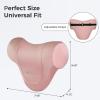 image:imageCoverado Lumbar Support Pillow for Car Ergonomic Memory Foam Back Pillow for Office Chair New Back Cushion for Pain Relief PU Leather Car Lumbar Support for Driving SeatPink