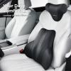 image:imageCoverado Lumbar Support Pillow for Car Ergonomic Memory Foam Back Pillow for Office Chair New Back Cushion for Pain Relief PU Leather Car Lumbar Support for Driving SeatBlack