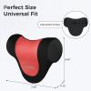 image:imageCoverado Lumbar Support Pillow for Car Ergonomic Memory Foam Back Pillow for Office Chair New Back Cushion for Pain Relief PU Leather Car Lumbar Support for Driving SeatBlackred
