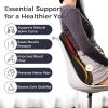 image:imageCoverado Lumbar Support Pillow for Car Ergonomic Memory Foam Back Pillow for Office Chair New Back Cushion for Pain Relief PU Leather Car Lumbar Support for Driving SeatBlackred