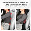 image:imageCoverado Lumbar Support Pillow for Car Ergonomic Memory Foam Back Pillow for Office Chair New Back Cushion for Pain Relief PU Leather Car Lumbar Support for Driving SeatBlackred