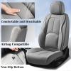 image:imageCoverado Car Seat Covers Full Set Waterproof Nappa Leather Seat Covers for Car Car Seat Protector with Lumbar Support Automotive Seat Covers Universal Fit for Most Cars SUV Trucks BlackampPinkAGray