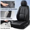 image:imageCoverado Car Seat Covers Full Set Waterproof Nappa Leather Seat Covers for Car Car Seat Protector with Lumbar Support Automotive Seat Covers Universal Fit for Most Cars SUV Trucks BlackampPinkABlack