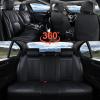 image:imageCoverado Car Seat Covers Full Set Waterproof Nappa Leather Seat Covers for Car Car Seat Protector with Lumbar Support Automotive Seat Covers Universal Fit for Most Cars SUV Trucks BlackampPinkABlack