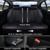image:imageCoverado Car Seat Covers Full Set Waterproof Nappa Leather Seat Covers for Car Car Seat Protector with Lumbar Support Automotive Seat Covers Universal Fit for Most Cars SUV Trucks BlackampPinkABlackRed