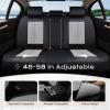 image:imageCoverado Car Seat Covers Full Set Waterproof Nappa Leather Seat Covers for Car Car Seat Protector with Lumbar Support Automotive Seat Covers Universal Fit for Most Cars SUV Trucks BlackampPinkABlackGray