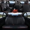 image:imageCoverado Car Seat Covers Full Set Waterproof Nappa Leather Seat Covers for Car Car Seat Protector with Lumbar Support Automotive Seat Covers Universal Fit for Most Cars SUV Trucks BlackampPinkABlackRed