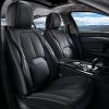 image:imageCoverado Car Seat Covers Full Set Waterproof Nappa Leather Seat Covers for Car Car Seat Protector with Lumbar Support Automotive Seat Covers Universal Fit for Most Cars SUV Trucks BlackampPinkABlack