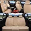 image:imageCoverado Car Seat Covers Full Set Waterproof Nappa Leather Seat Covers for Car Car Seat Protector with Lumbar Support Automotive Seat Covers Universal Fit for Most Cars SUV Trucks BlackampPinkABeige