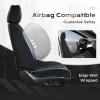 image:imageCoverado Car Seat Covers Full Set Waterproof Nappa Leather Seat Covers for Car Car Seat Protector with Lumbar Support Automotive Seat Covers Universal Fit for Most Cars SUV Trucks BlackampPinkABlackBeige